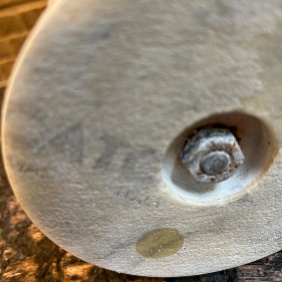 Vintage Whimsical Cherub on a Fish with Marble Base - Picture 9 of 9